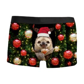 Christmas 3D Printed Men's Underwear Breathable (Option: NK SDJ 15-S)
