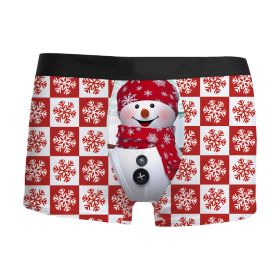 Christmas 3D Printed Men's Underwear Breathable (Option: NK SDJ 01-S)