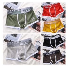 Men's Boxers Trendy Breathable Contrast Color (Option: 6pieces-L)