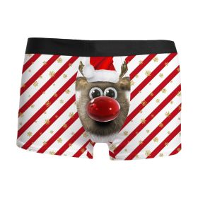 Christmas 3D Printed Men's Underwear Breathable (Option: NK SDJ 08-S)