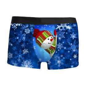 Christmas 3D Printed Men's Underwear Breathable (Option: NK SDJ 12-S)