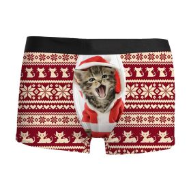 Christmas 3D Printed Men's Underwear Breathable (Option: NK SDJ 02-S)