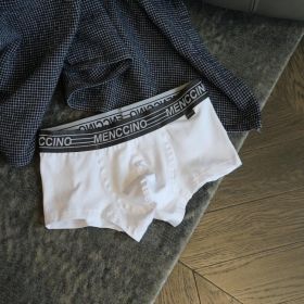 Cotton Solid Color Low Waist Tight Men's Underwear (Option: Gray-XL)