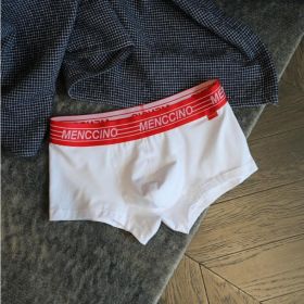 Cotton Solid Color Low Waist Tight Men's Underwear (Option: Red-XXL)