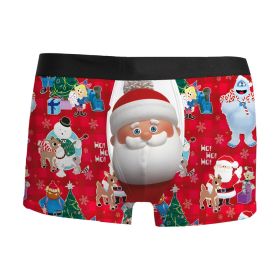 Christmas 3D Printed Men's Underwear Breathable (Option: NK SDJ 07-L)