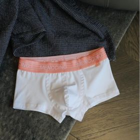 Cotton Solid Color Low Waist Tight Men's Underwear (Option: Pink-XL)