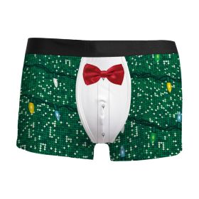 Christmas 3D Printed Men's Underwear Breathable (Option: NK SDJ 03-L)
