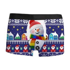 Christmas 3D Printed Men's Underwear Breathable (Option: NK SDJ 14-3XL)