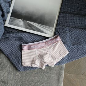 Men's Cotton Striped Comfortable Breathable Sport Boxer (Option: Lotus Root Starch-XL)
